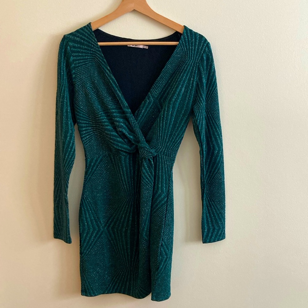 Long sleeve green dress